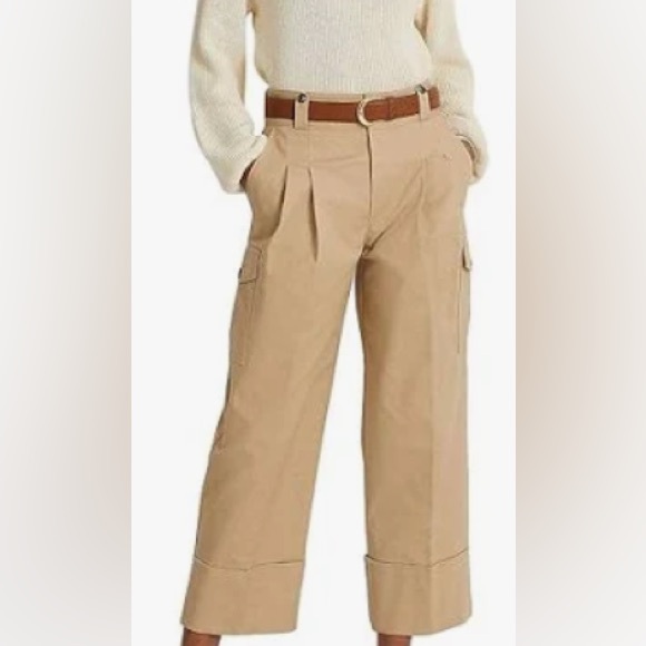 LAUREN Ralph Lauren Stretch Cotton Cropped Cargo Pants - Picture 2 of 8